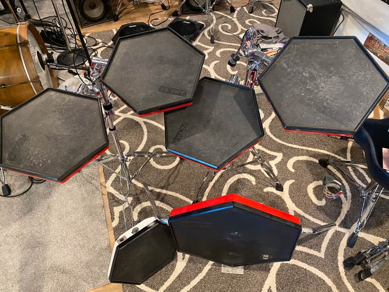 Simmons SDS Red Hexagon Drum Pad 1980’s - Red image 1