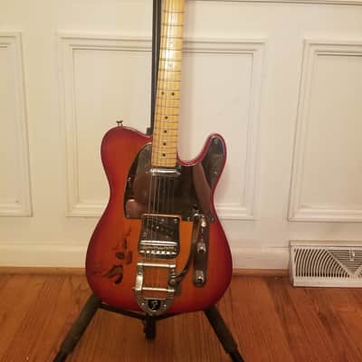 Fender Telecaster Bigsby Custom Electric Guitar 1988 neck with  2006 custom body Sunburst image 1