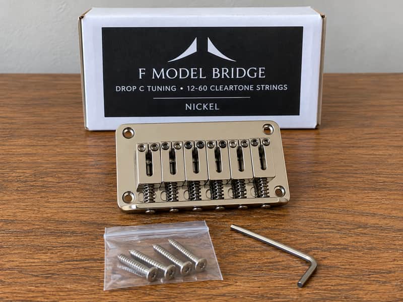 Evertune F Model 6 String Bridge Nickel | Evertune Solar Guitar Edition Design Logo | DHL Express Delivery Services Included |