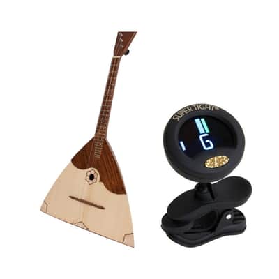 Includes: Roosebeck Deluxe Prima Balalaika W/ Padded Gig Bag + Snark Clip-on Chromatic Tuner image 1