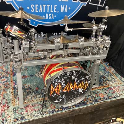 Rick Allen's Def Leppard 2016 Tour "Union Jack" Drum Kit. Yamaha, Hart, Custom. AUTOGRAPHED! Authenticated! image 9