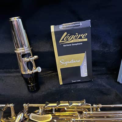 Mendini by Cecilio Semi-Pro Baritone Saxophone 2023 - Gold Lacquer image 24