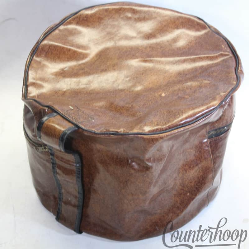 Rogers Naugahyde Leather 9x13"Tom Drum Bag Soft Case Vintage 60s-70s USA image 1