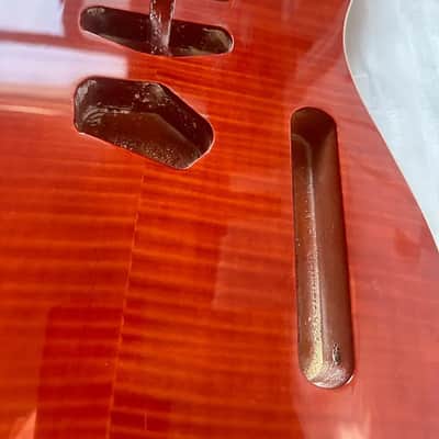 DIY Project Mahogany Telecaster Tele Style Guitar Body, Tiger Maple Veneer Top image 3
