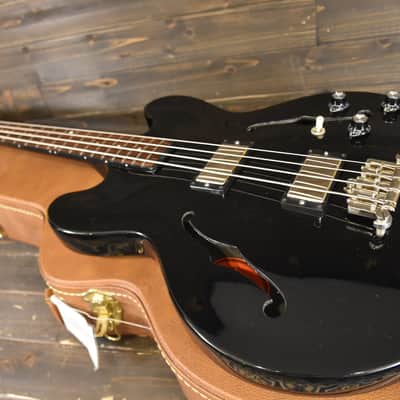 Gibson ES-335 Memphis Bass 4 string 2013 Black Hollow Body w Hard Case / COA image 18