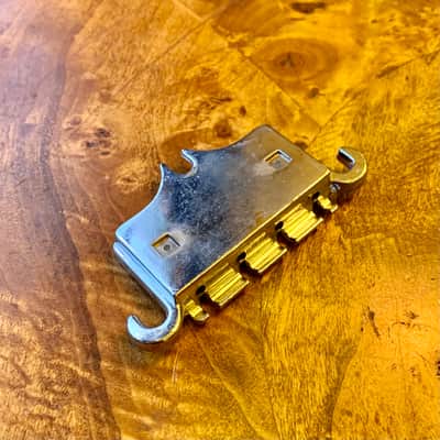 Gibson EB-2 bass bridge/ tailpiece c 1965 Chrome original vintage usa image 2
