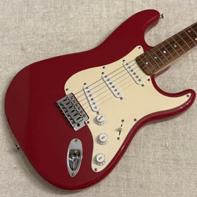 2014 Squier Bullet Stratocaster Red Rosewood Fretboard Maple Neck No Skunk Stripe / 8 Screw Pickguard image 1