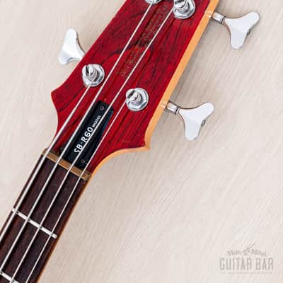 1982 Aria Pro II SB-R60 PR Vintage Neck Through Bass Padauk Red, Near-Mint, Japan Matsumoku image 4