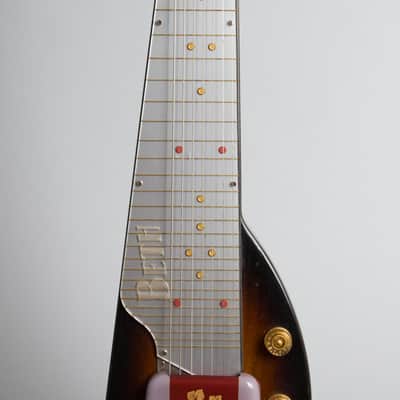 Gibson  BR-1 Ultratone Owned and Used by Elliott Sharp Lap Steel Electric Guitar (1951), original brown hard shell case. image 8