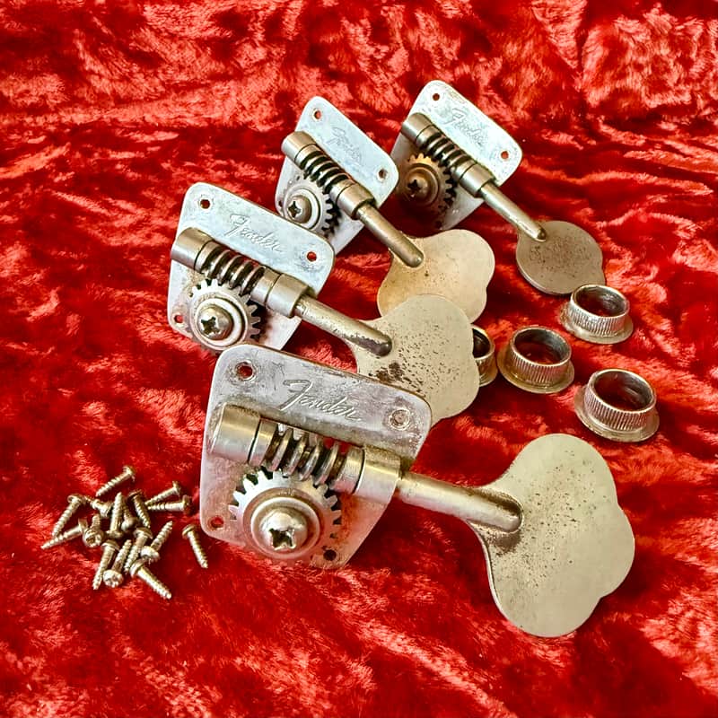 Fender Bass tuners 1966-1969 - Nickel precision jazz telecaster original vintage USA 1967 1968 image 1