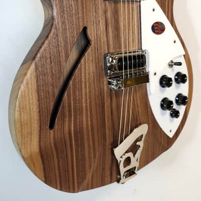 Rickenbacker 330 Electric Guitar, Thin-Line Semi-Acoustic, Walnut, 21 fret, 2 Pickups, Dot inlay, W/Case image 7