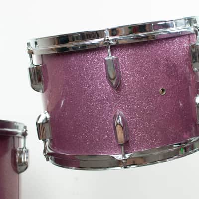 1970s Tempro Pro Lavender Sparkle Drum Kit image 11