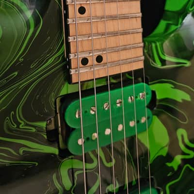 Jackson Pro Series DK2M Limited Run Slime 2014 Slime Green Swirl image 8