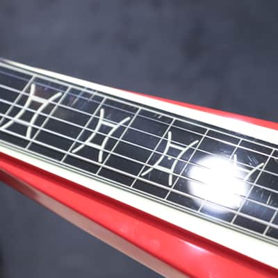 Duesenberg Alliance Series Paul Franklin Red & Vintage White Lapsteel w/Case image 15