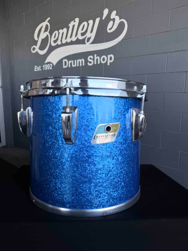 Vintage 1960's Ludwig Classic Maple 9x10 Concert Tom in Blue Sparkle image 1