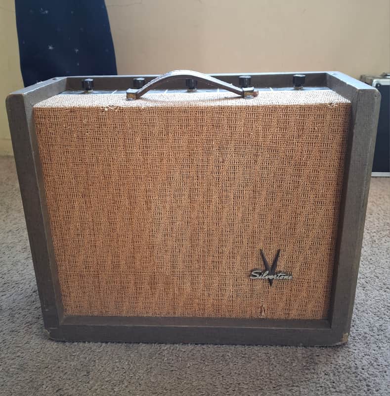 Silvertone Model 1392 10-Watt 1x12 Guitar Combo Late 1950s - Brown with Light Grille image 1