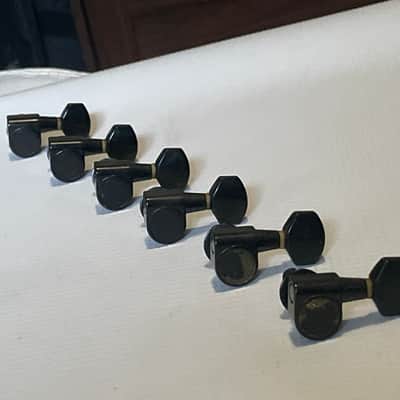 2000's Korean Era Ibanez RG & S Series Black Dual Pin Tuning Pegs Tuners 6 In LIne image 2