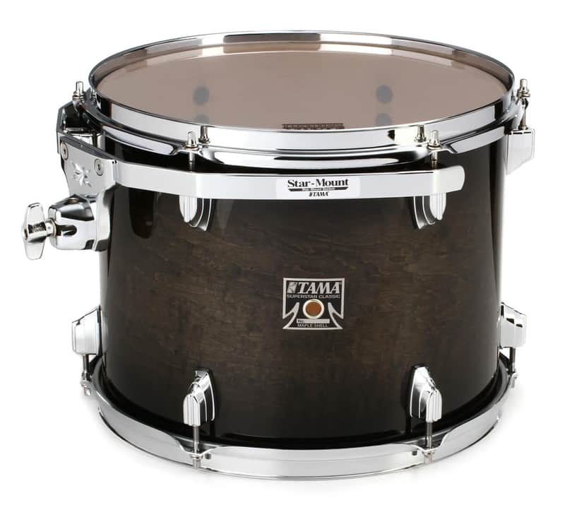 Tama Drums Transparent Black Burst Superstar Classic Maple 13 in. Tom image 1
