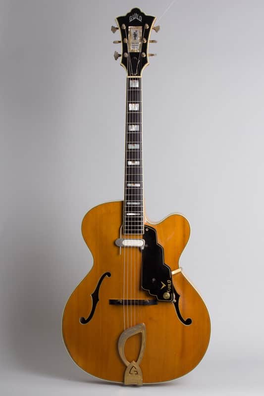 Guild  Artist Award B w/floating DeArmond pickup Arch Top Acoustic Guitar (1961), ser. #17325, brown tolex hard shell case. image 1