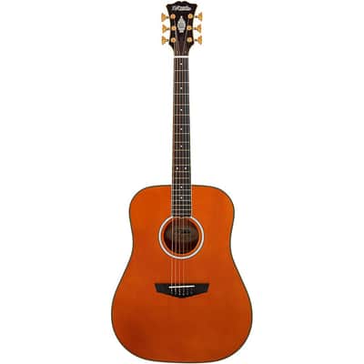 D'Angelico Excel Lexington Dreadnought Acoustic-Electric Guitar - Regular Vintage Natural image 3