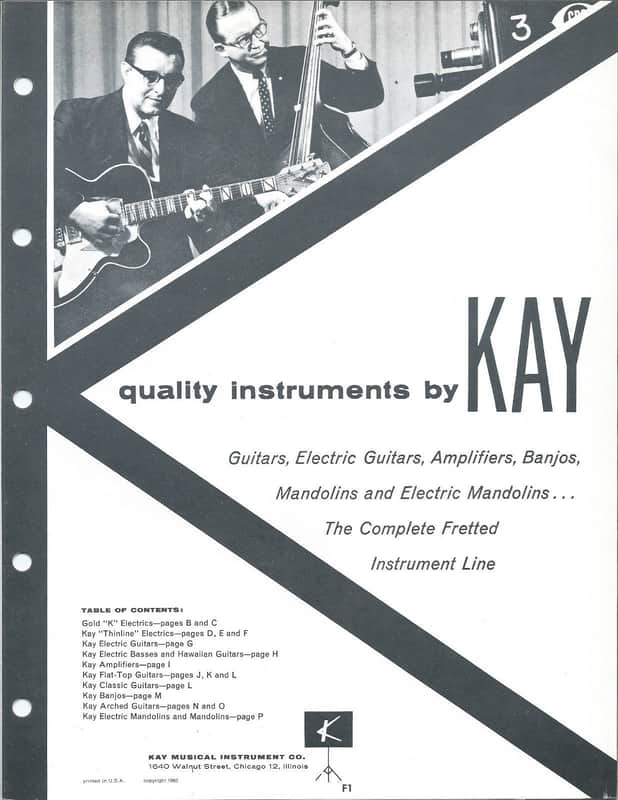 Vintage 1960 Kay Guitar Catalog Brochure Full Line image 1