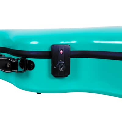 Crossrock Lightweight Deluxe Fiberglass Case with TSA Lock for 4/4 Classical Guitar-Mint Blue image 8