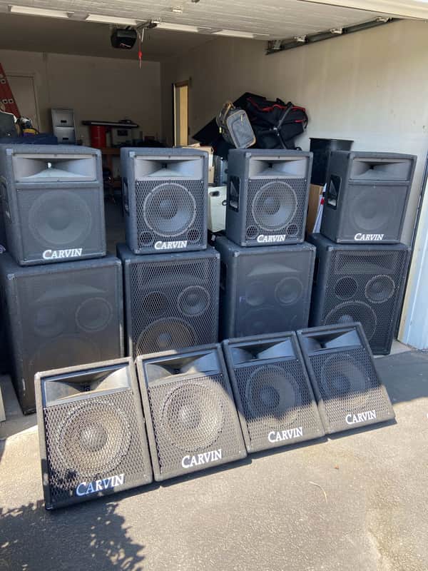 Carvin DCM4000/2000 WATT 1990's Black W/PA Speaker system/mixer