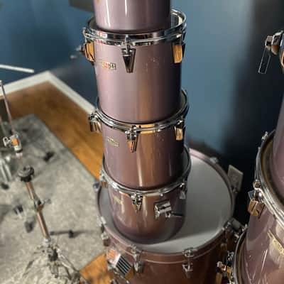 Tama Granstar Concert Tom 9-piece drum set in Heather Metallic finish image 12