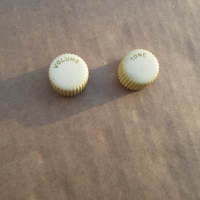 Vintage Harmony Kay Silvertone Cupcake Guitar Knobs Set Volume & Tone image 1