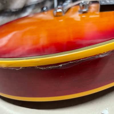 Hohner Lefty Left-Handed Professional L59 L-59 Singlecut Guitar MIK Korea 1980s Cherry Burst image 11
