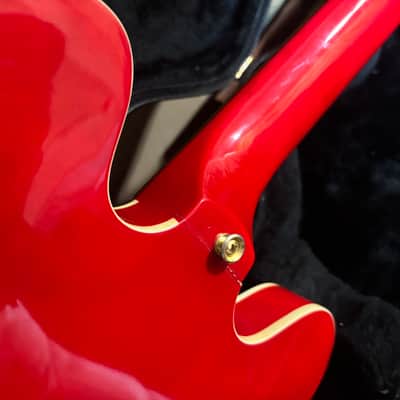 Epiphone Dot Deluxe with Rosewood Fretboard Red Electric Guitar Upgraded Pickups plus Case image 9