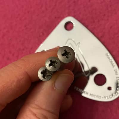 vintage 1976 Fender neckplate for Stratocaster Jazz bass telecaster deluxe custom thinline neck plate 1978 1979 1980 1981 precision bass strat image 4