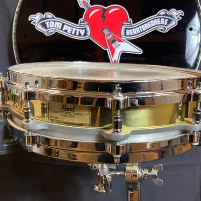 Steve Ferrone's Tom Petty and The Heartbreakers, Pearl - 3.5x14" Brass Free Floating Piccolo Snare Drum 1990's image 9