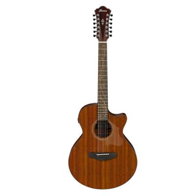 Ibanez AE2912 12-String Acoustic Electric Guitar, Katalox Fretboard, Natural Low Gloss image 4