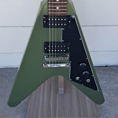 GIBSON 2021 FLYING V TRIBUTE ELECTRIC GUITAR - OLIVE DRAB FINISH W/CASE image 1