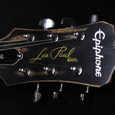 Custom Painted and Upgraded Epiphone Les Paul SL - Aged and Worn With Graphics image 11