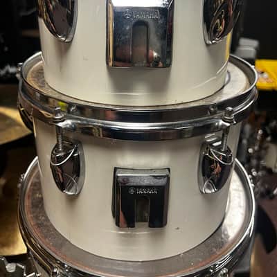 Yamaha RECORDING CUSTOM 8” & 10” CONCERT TOMS 1990’s  - White image 5
