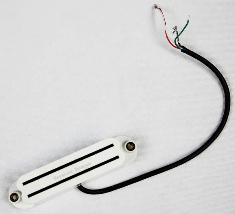 Seymour Duncan SHR-1b Hot Rails Strat Bridge Pickup - White image 1