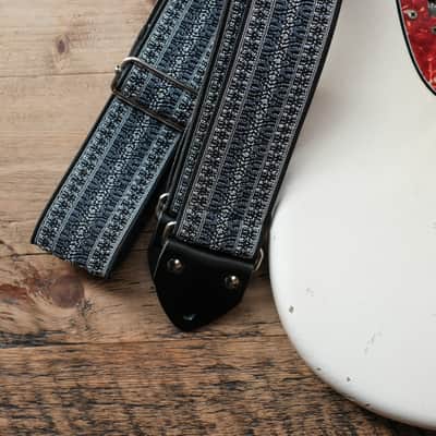 Vintage Blue 60s/70s Hippie Guitar Strap / Handmade in the UK / Case Candy image 4