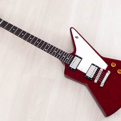 1998 Gibson Explorer '76 Vintage Reissue Clapton Cut Mod Wine Red w/ Case image 11