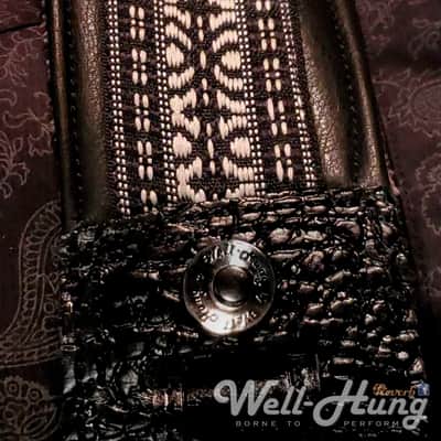 Well-Hung "1969 Series, Sugar Sugar" 3" wide ULTRA-padded leather guitar strap image 6