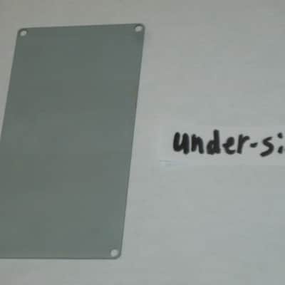 lite use Boss Bottom Plate for compact (regular) size) pedal (NO label, NO rubber padding, NO cut out for power jack, NO screws) metal, gray finish on both sides, from 2011, from Taiwan made Boss pedal - but can fit Japan made pedal (NO other items) image 11
