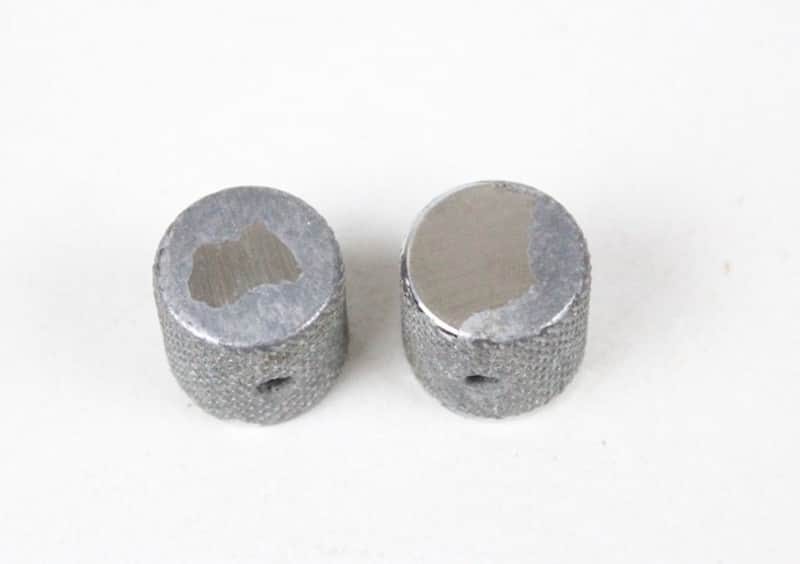 1966 Vintage Fender Precision Bass/Telecaster Aluminum Lightweight KNOBS Set PBass USA 1960s image 1