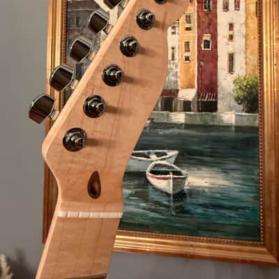 American Fender Telecaster Flamed 1-piece Maple Neck Standard Thin by Warmoth USA w/ Fender locking tuners image 20