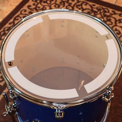 DW Performance Blue Sparkle Drum Set - 18x22,9x13,14x16 image 8