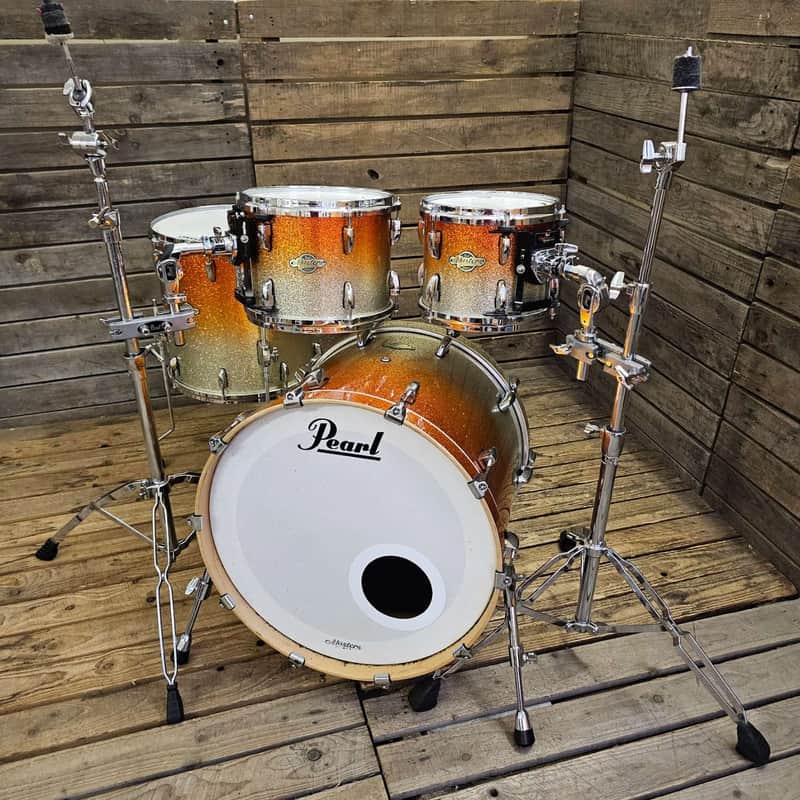 Drum Kit Pearl Masters MCX All Maple, Orange Sparkle Fade USED! RKMCX201025 image 1