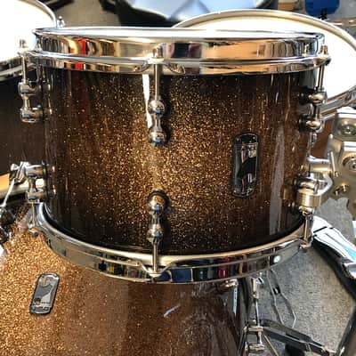 Mapex Design Lab Cherry Bomb Gold Sparkle Fade Drum Set image 3
