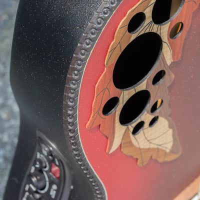 Ovation Adamas 1687GT-2 Deep Bowl Acoustic Electric Guitar Reverse Red Burst 2007 image 7