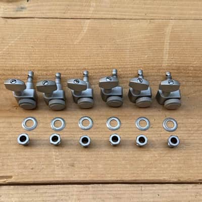 Vintage 1990’s Genuine Fender Stratocaster / Telecaster Locking Tuners Tuning Heads - Satin Chrome image 1