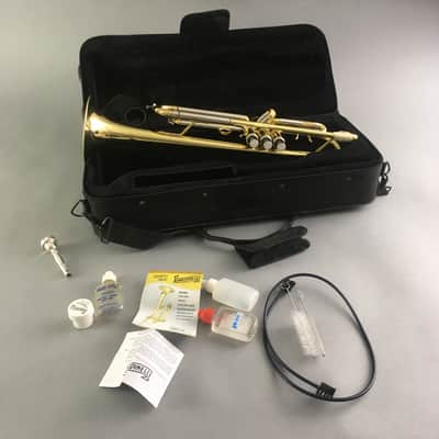Jean Paul Brass Trumpet Band Orchestra Musical Instrument Original Case Extras Cleaning Kit image 2